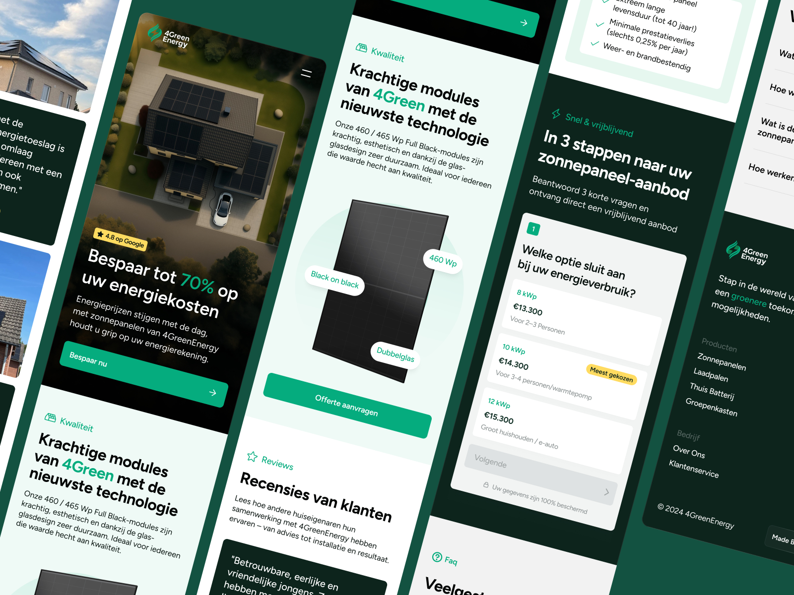 4GreenEnergy website homepage built with Framer
