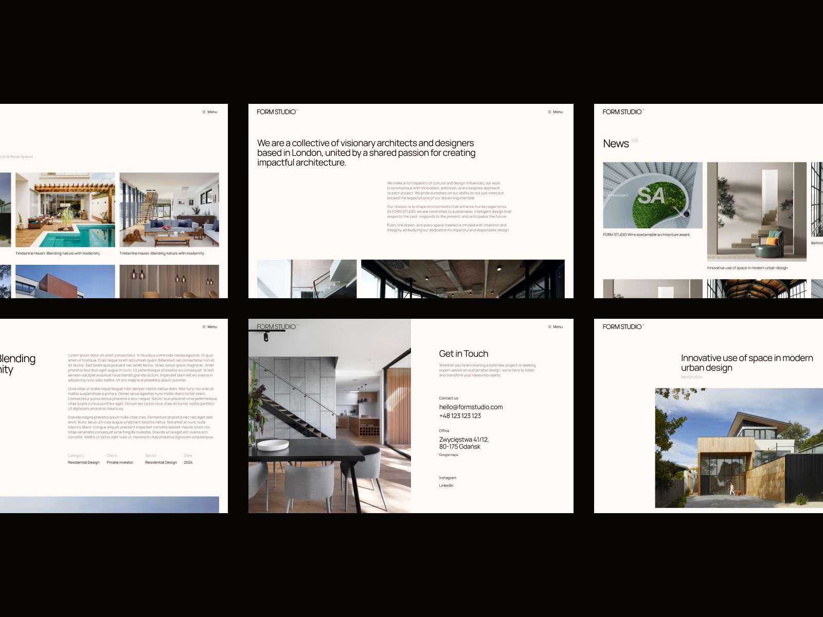 Form Studio – Modern Framer Template For Architecture Studios 