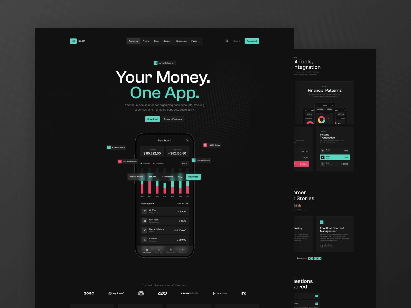 Kaiko: Responsive SaaS Website Template by Pawel Gola — Framer