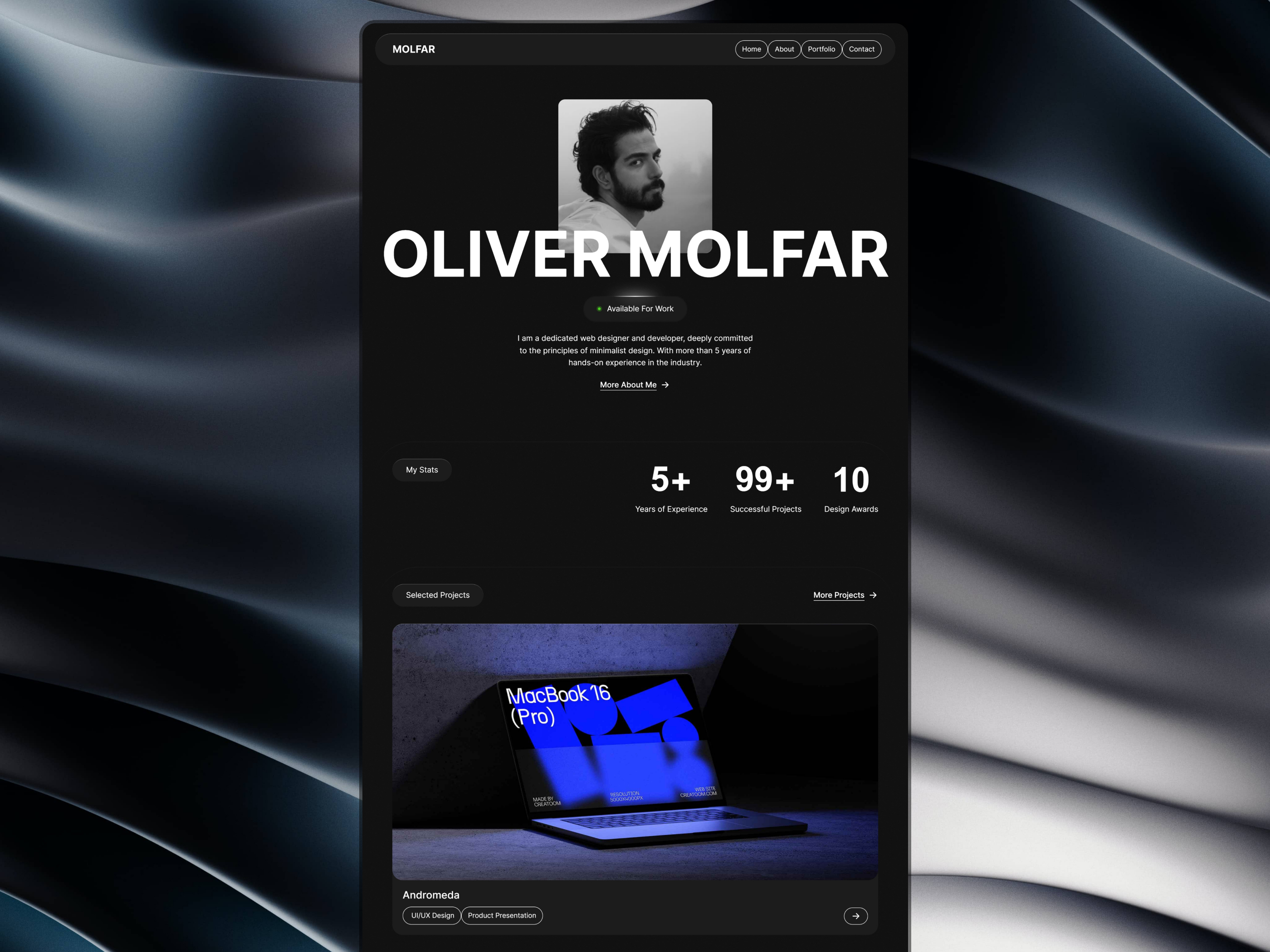 动效作品集网站设计灵感，设计工作室、作品集 Framer 网站模板详情图 1