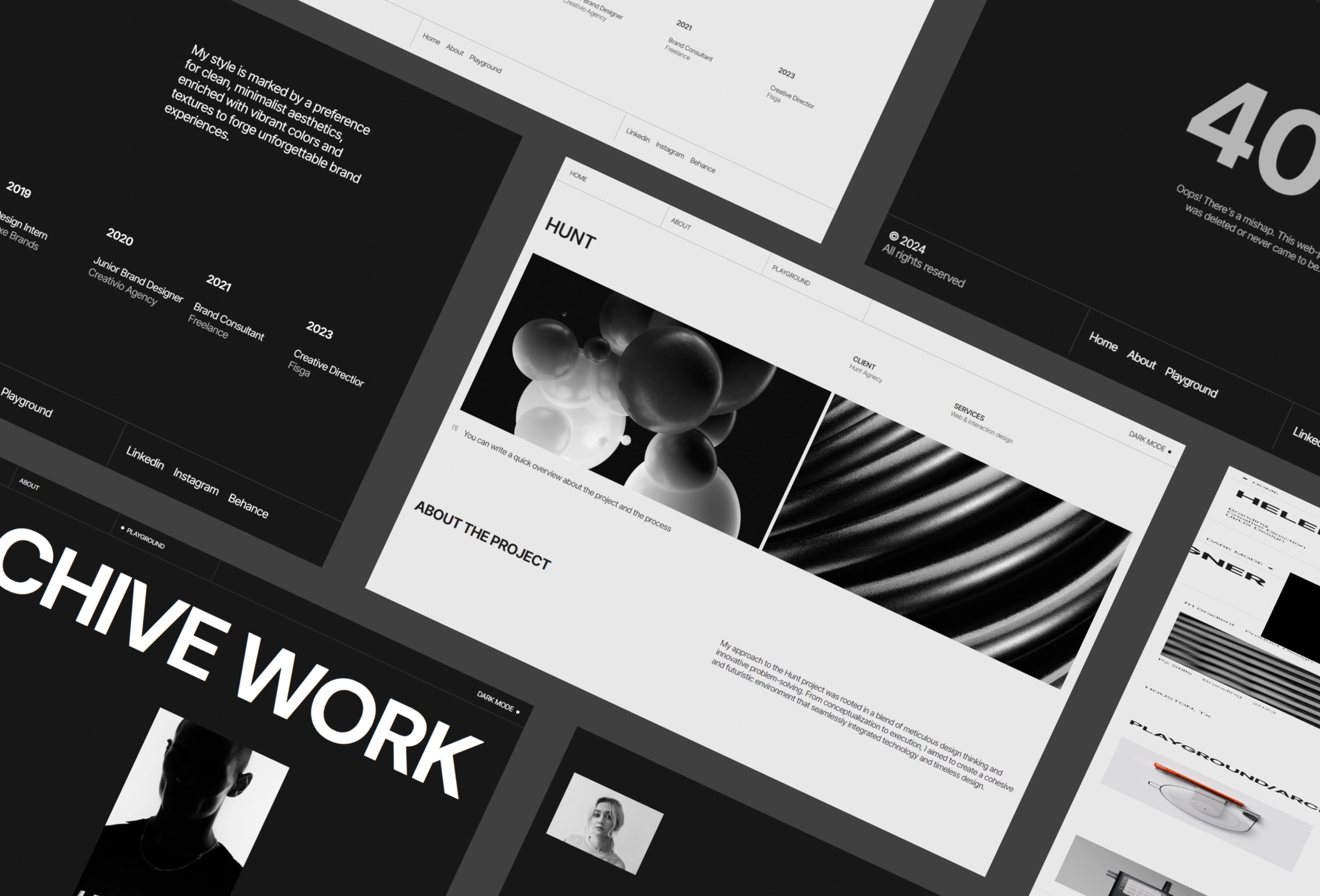 极简作品集网站设计灵感，作品集、美容时尚 Framer 网站模板详情图 2