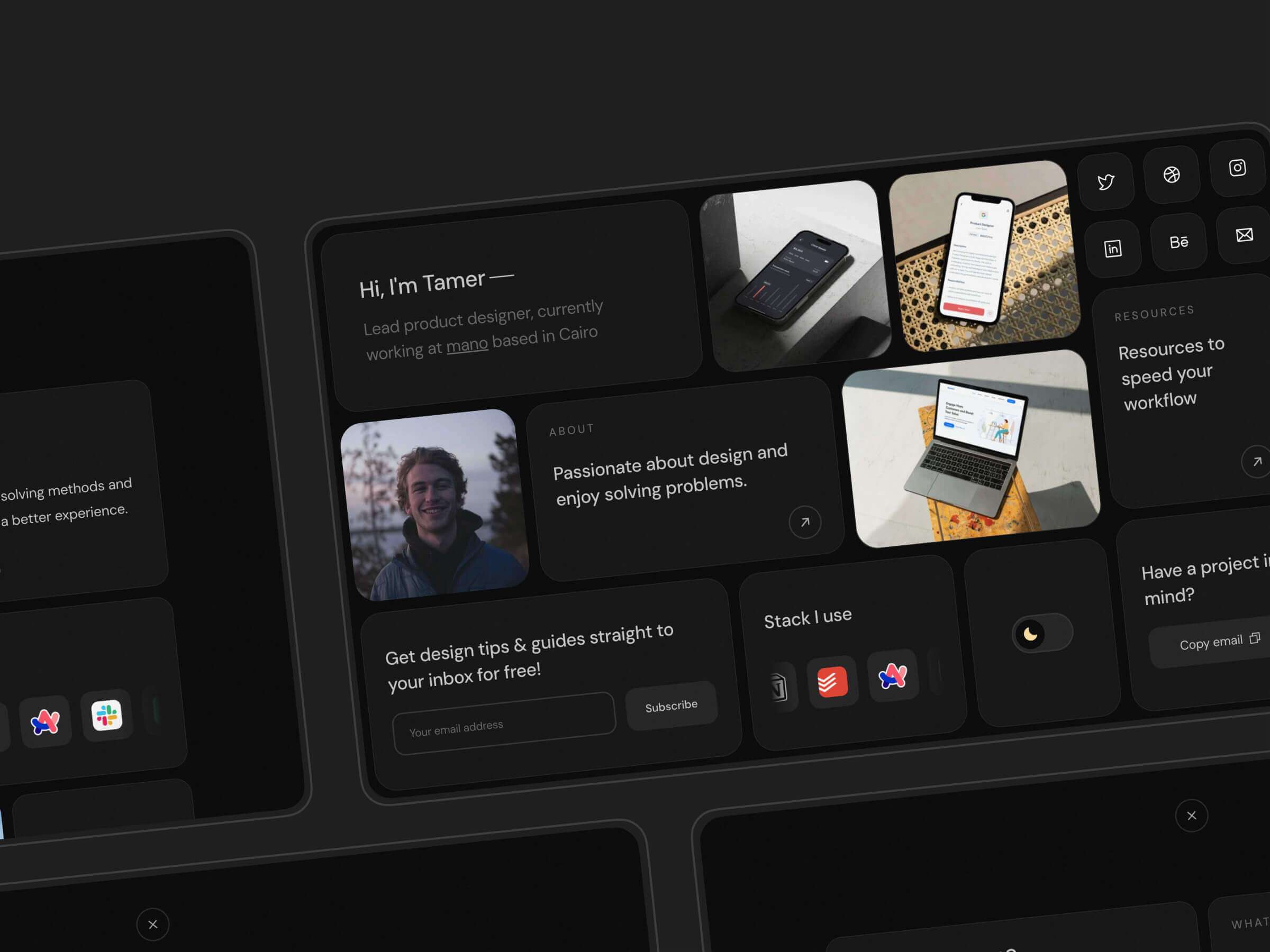 BentoX: Responsive Portfolio Website Template by Tamer Magdy — Framer ...