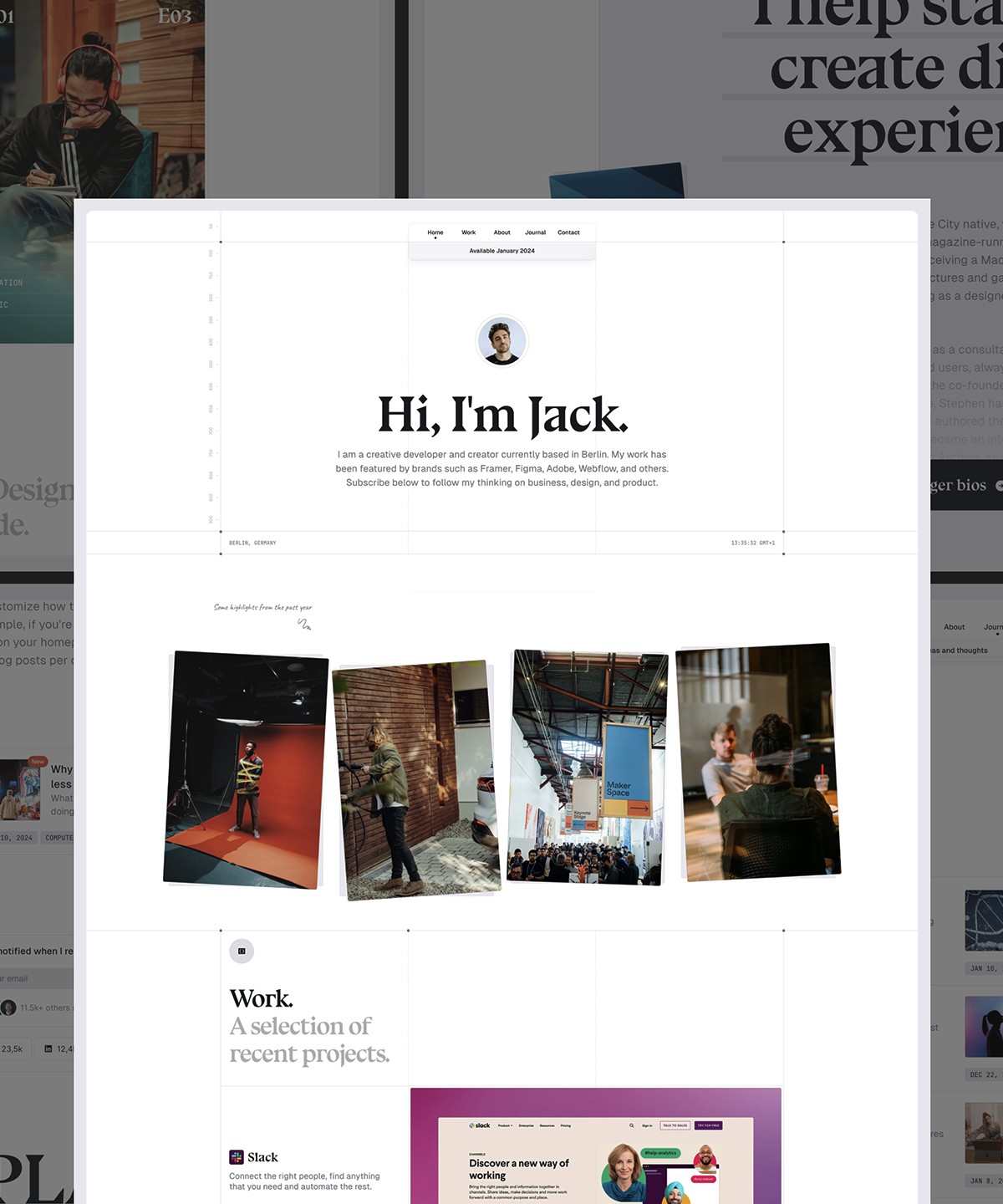 Benton: Responsive Portfolio Website Template by Fouroom — Framer ...