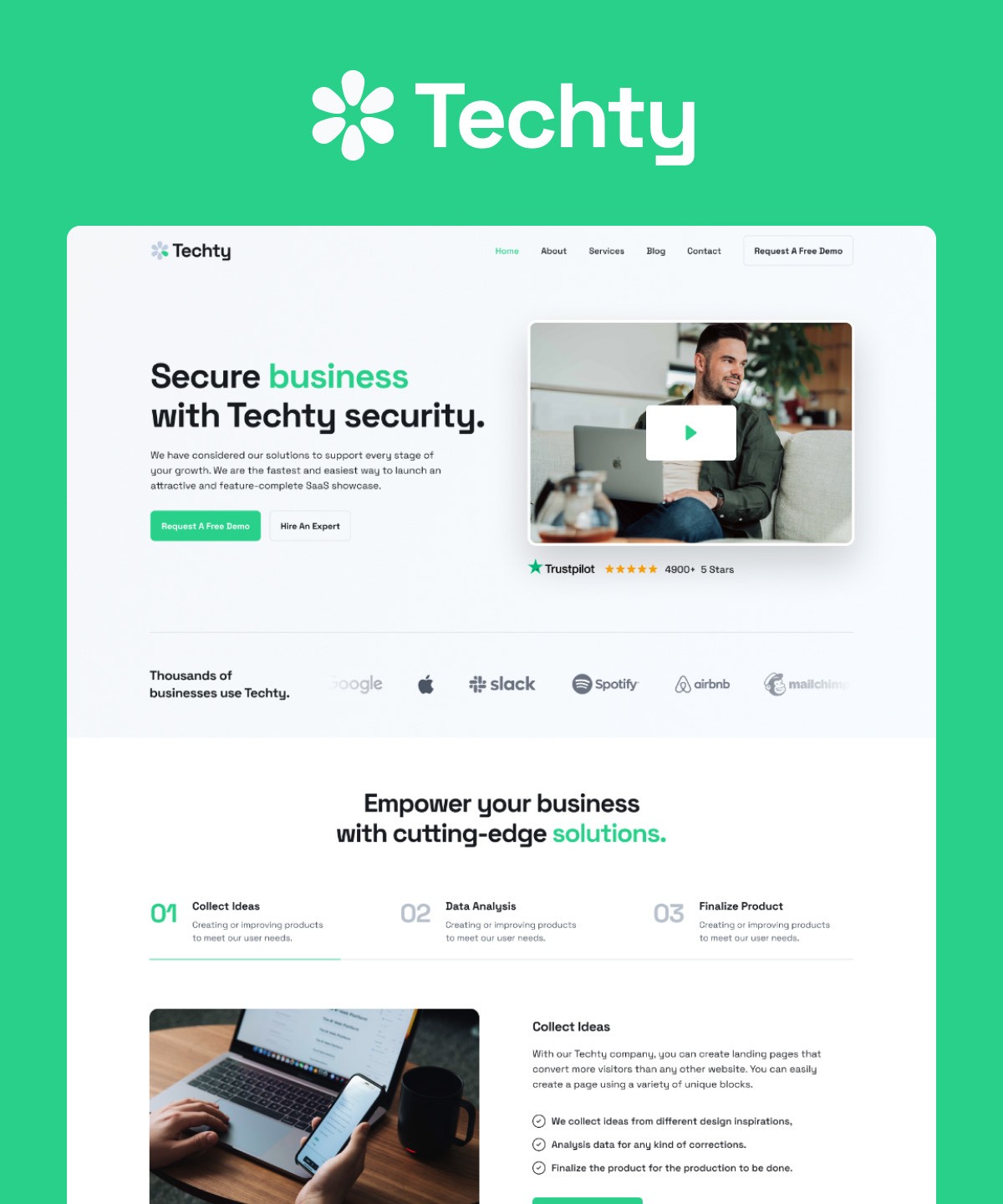 Techty Responsive Business Website Template by Framerbite — Framer