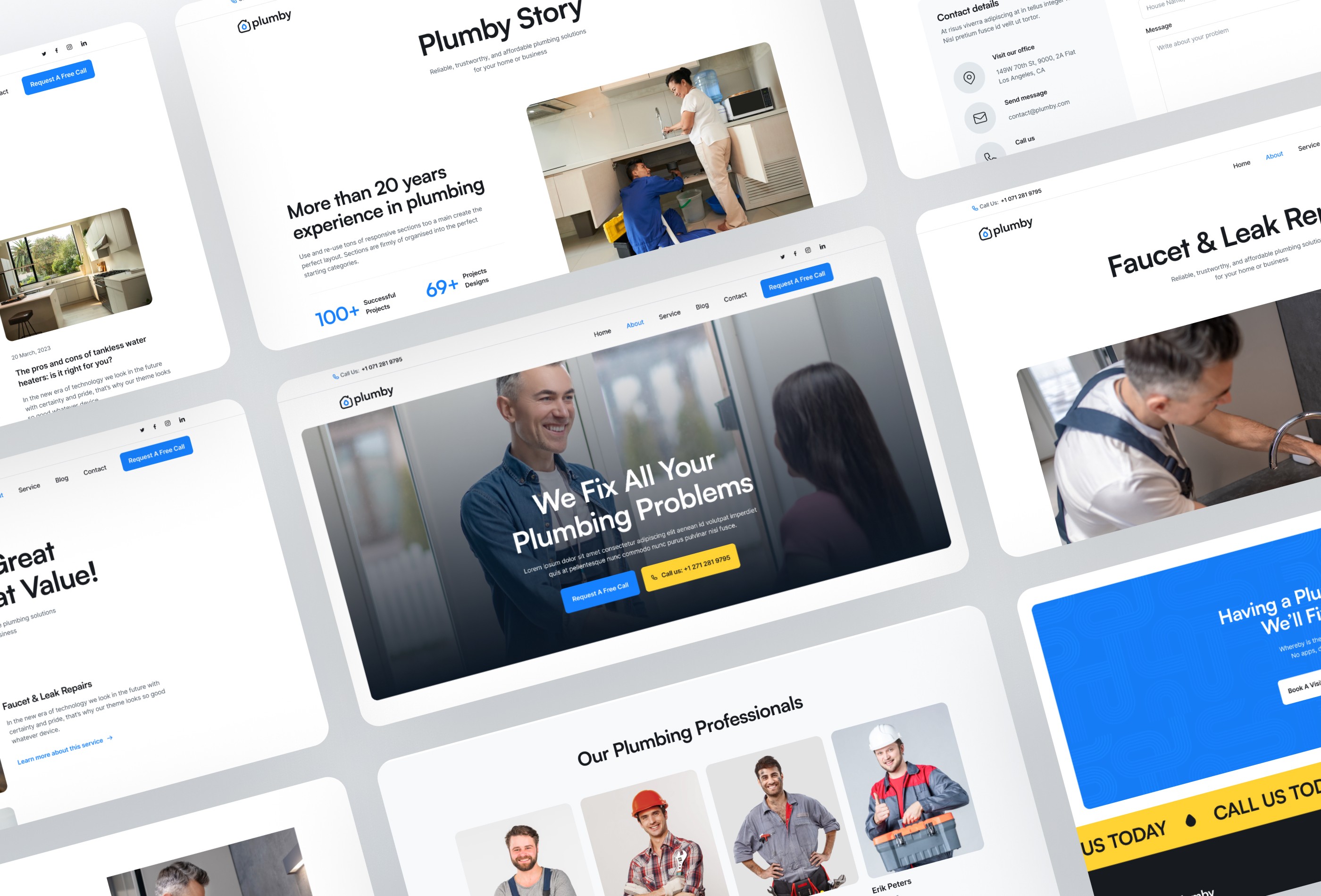 Plumby: Responsive Business Website Template by Framerbite — Framer ...