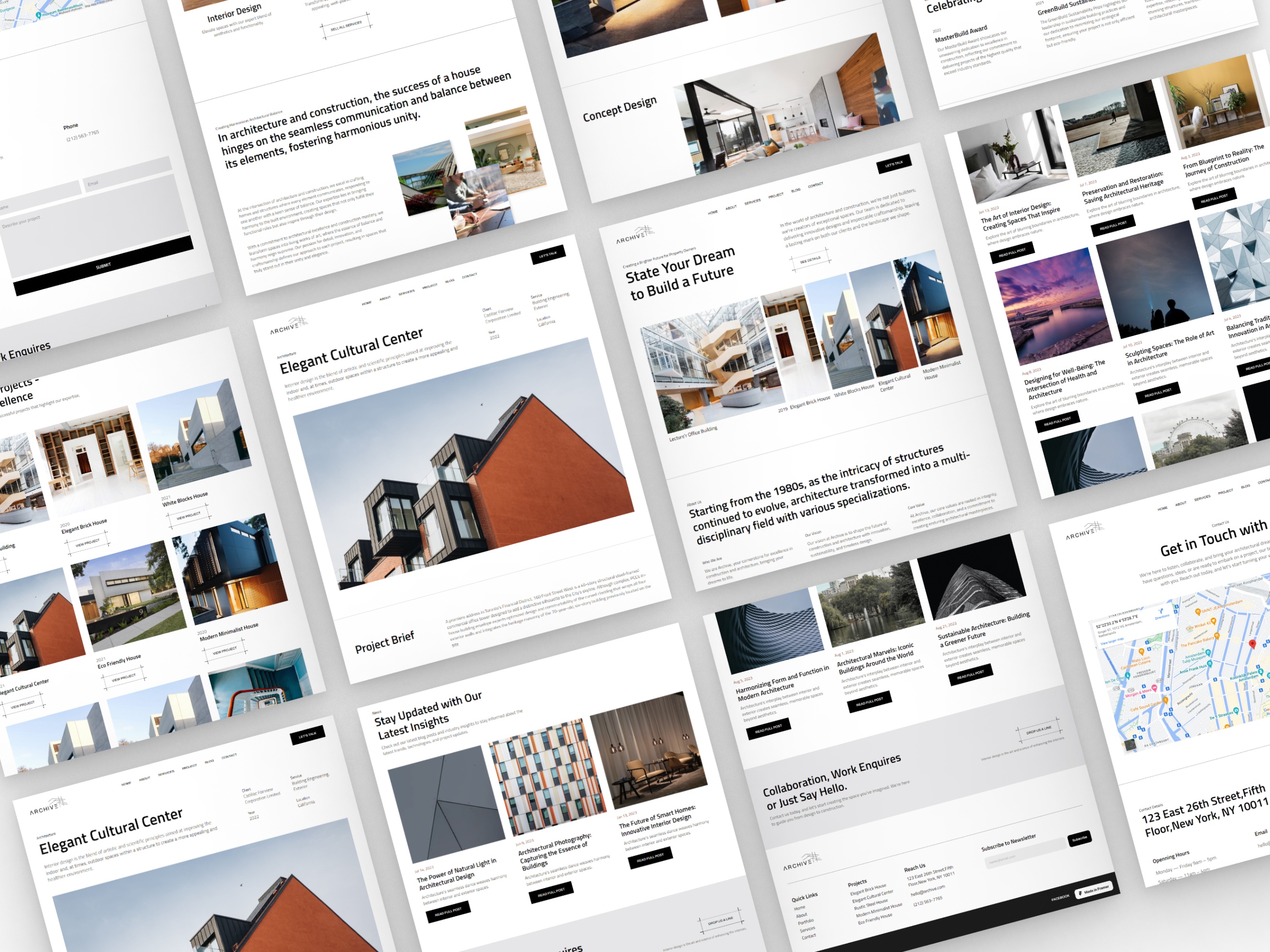 现代专业建筑空间网站设计灵感，建筑空间 Framer 网站模板详情图 3