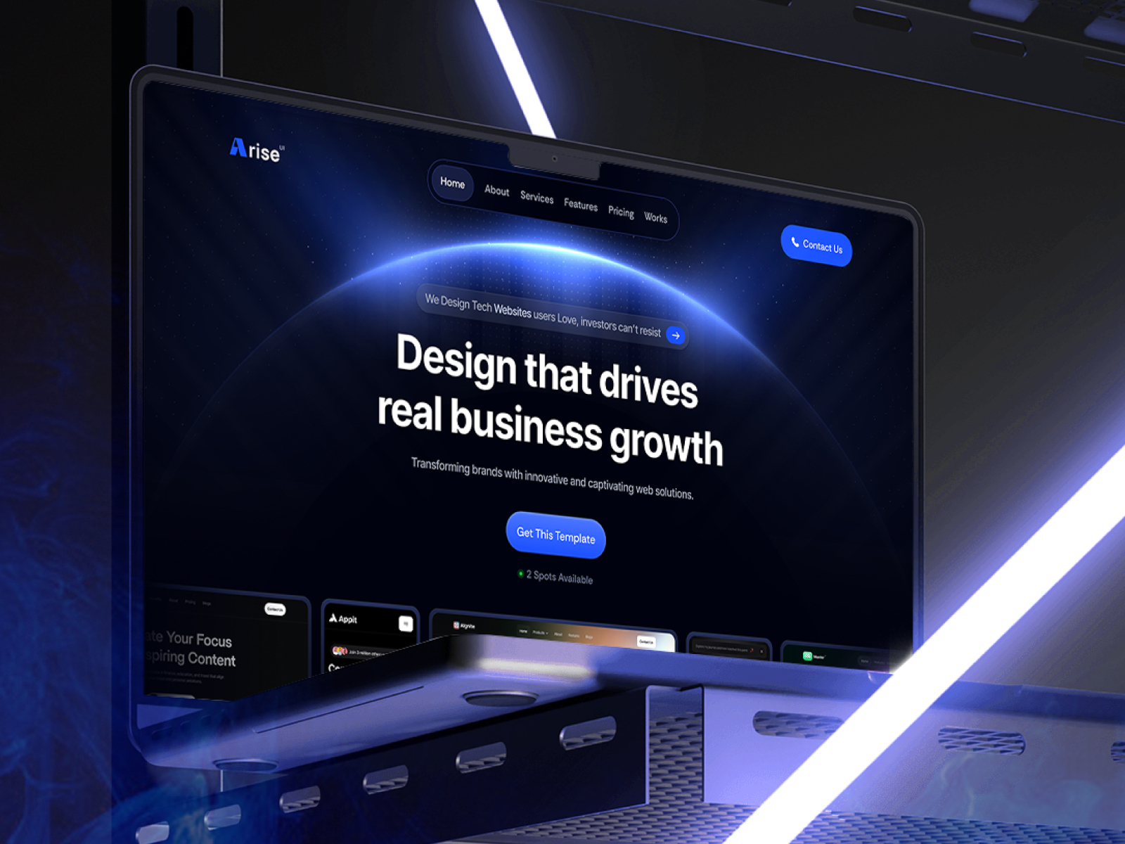AI 机构落地页设计灵感，人工智能、SaaS Framer 网站模板封面图