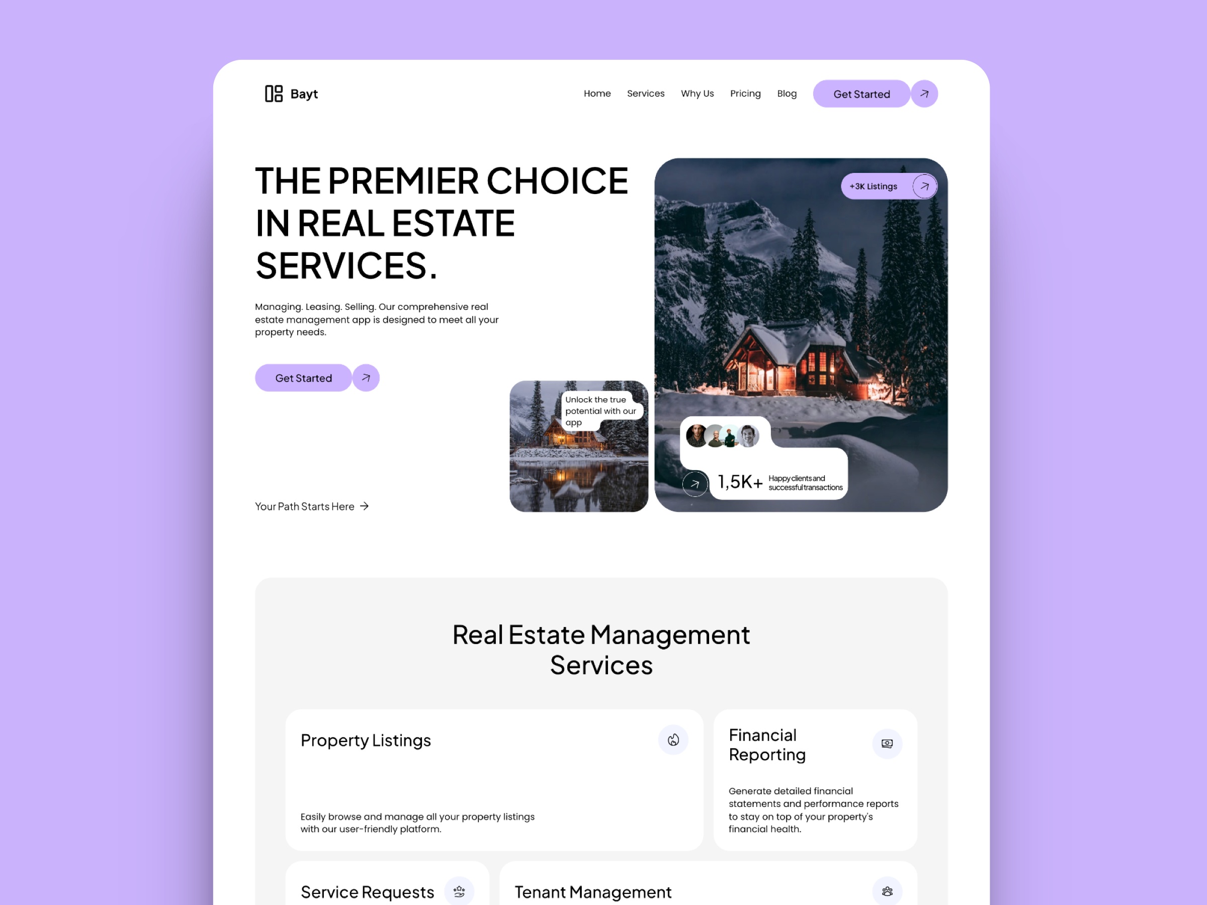 极简现代房地产网站设计灵感，房地产、SaaS Framer 网站模板封面图
