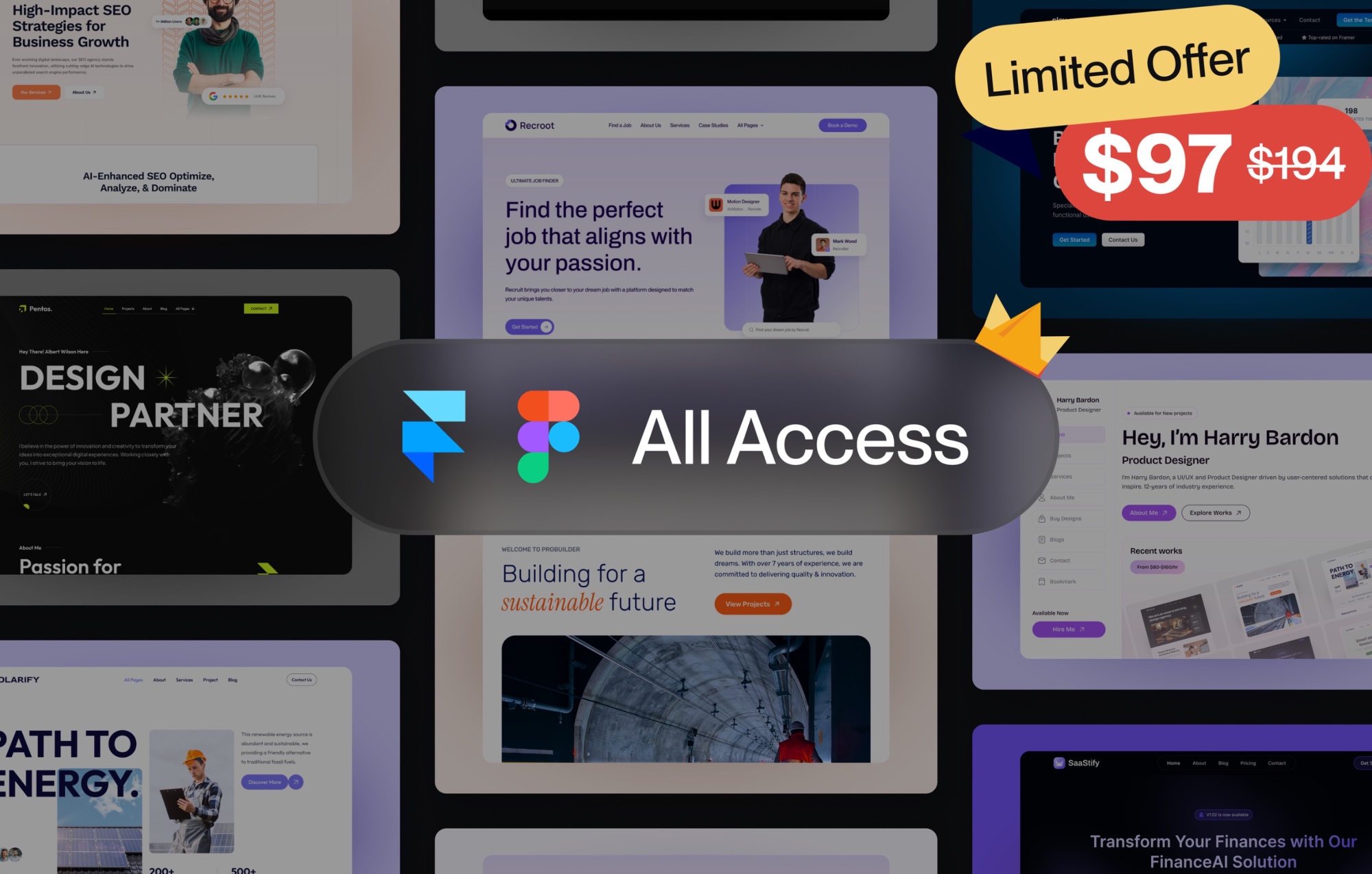 framer templates pentaclay
