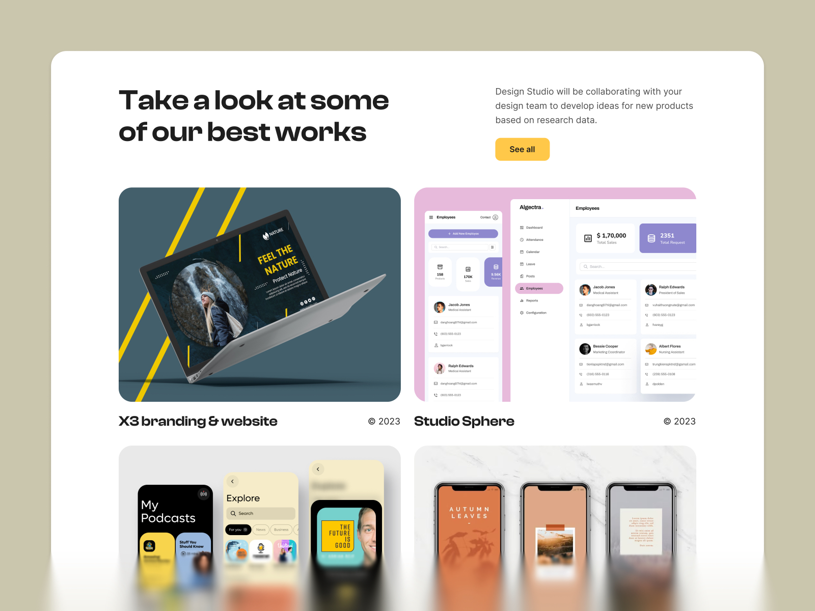 黑白极简现代创意机构官网设计灵感，SaaS、设计工作室 Framer 网站模板详情图 3
