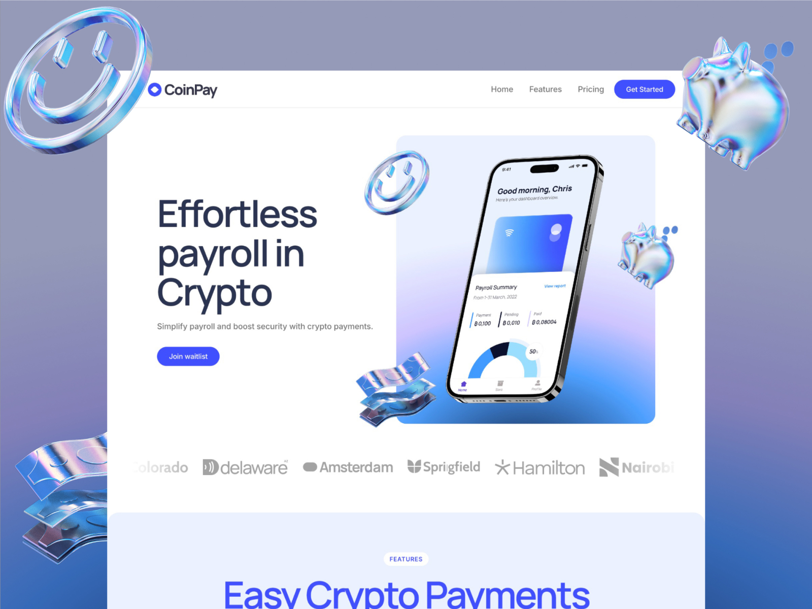 CoinPayCheck Website Template