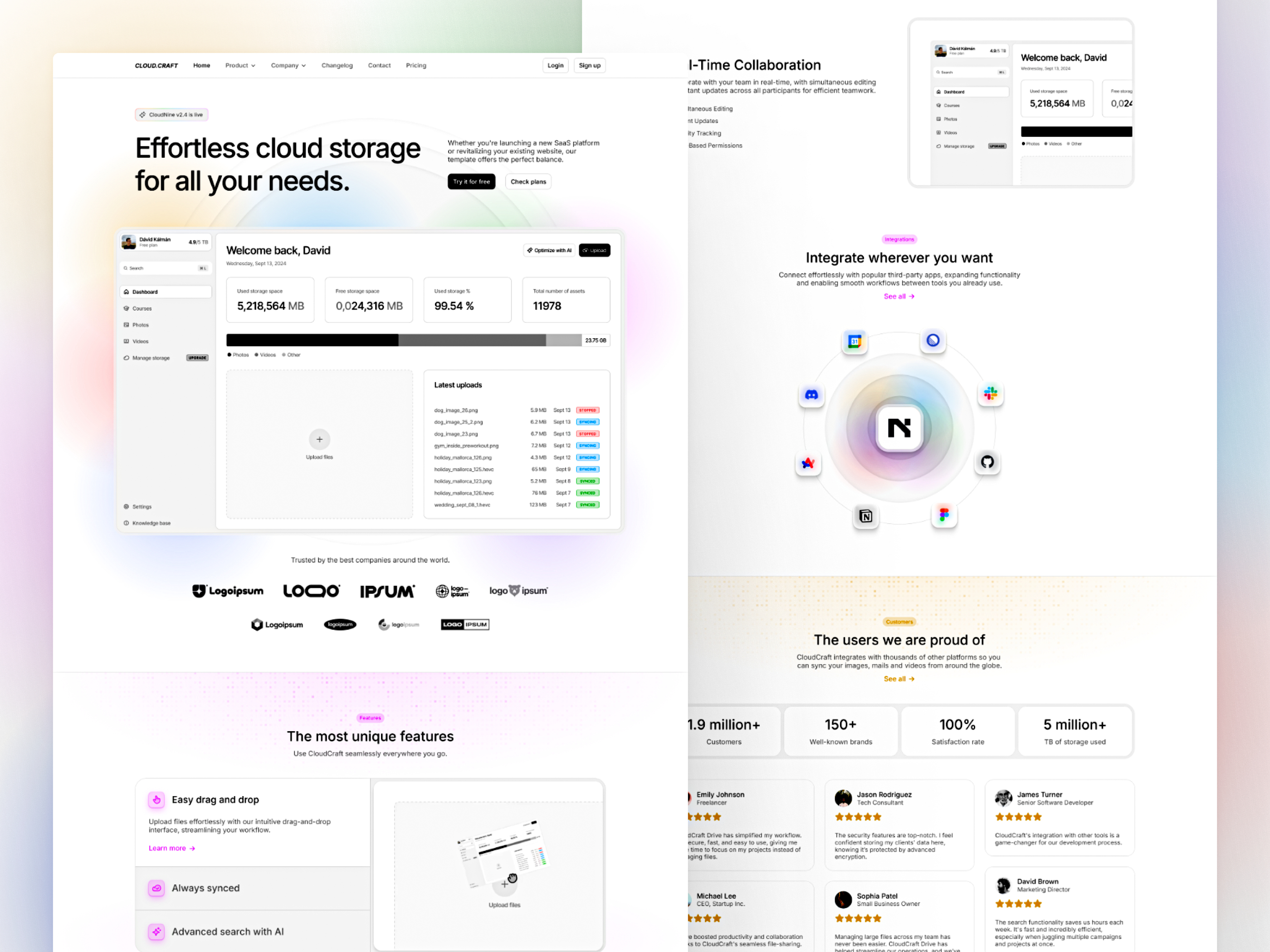 现代 SaaS 产品官网设计灵感，SaaS Framer 网站模板封面图