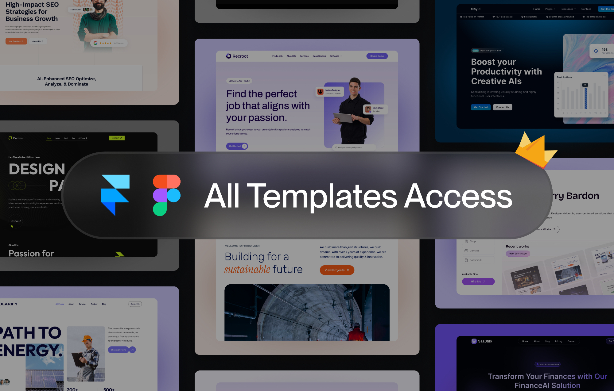 Access to 60+ High-converting Framer, & Figma Templates