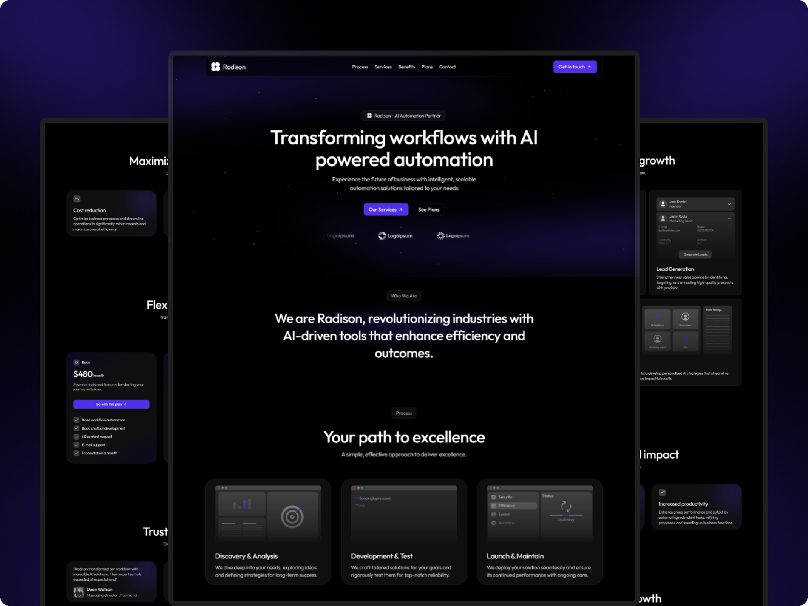 Radison: Free Agency Website Template by Kanishk Dubey — Framer Marketplace