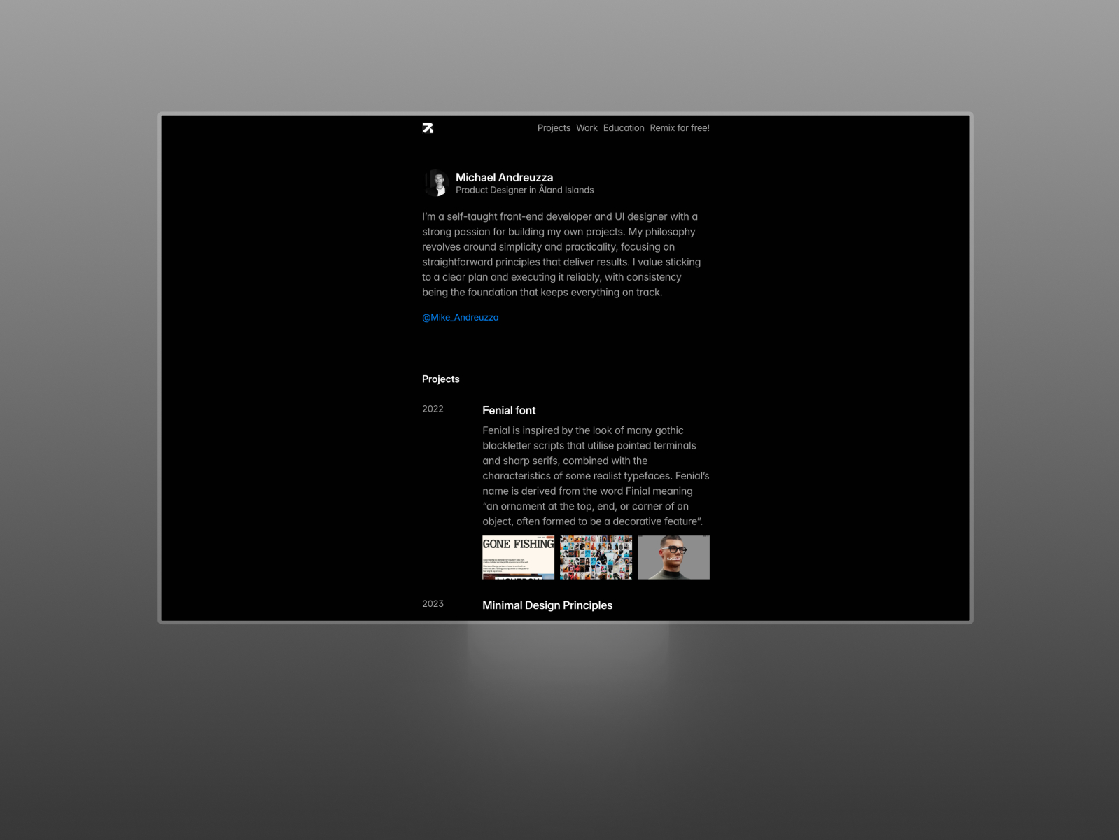极简个人品牌网站设计灵感，作品集、落地页 Framer 网站模板详情图 2