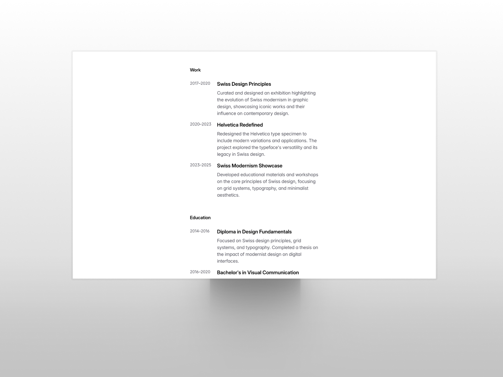 极简个人品牌网站设计灵感，作品集、落地页 Framer 网站模板详情图 3