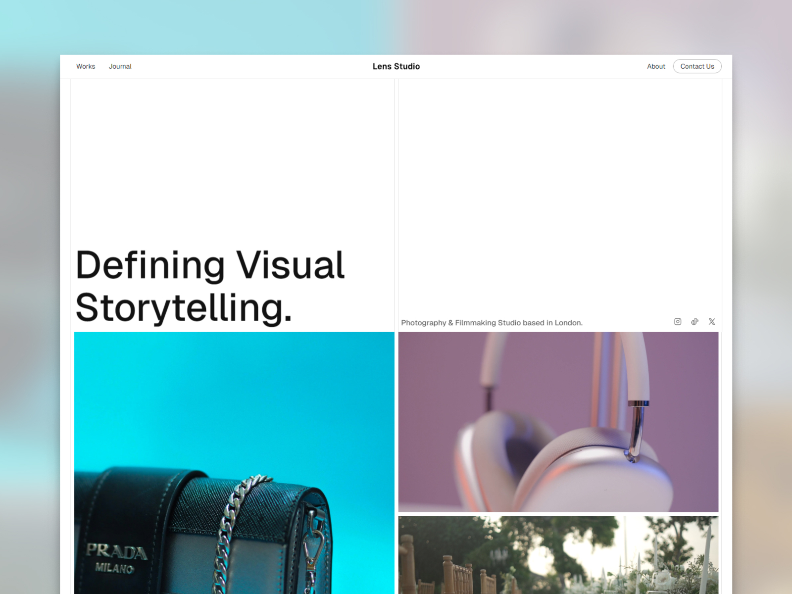 Lens: Responsive Photography Website Template by Thaer Swailem — Framer ...