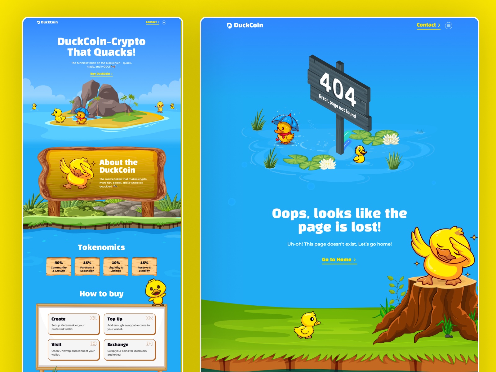 DUCKCOIN Website Template
