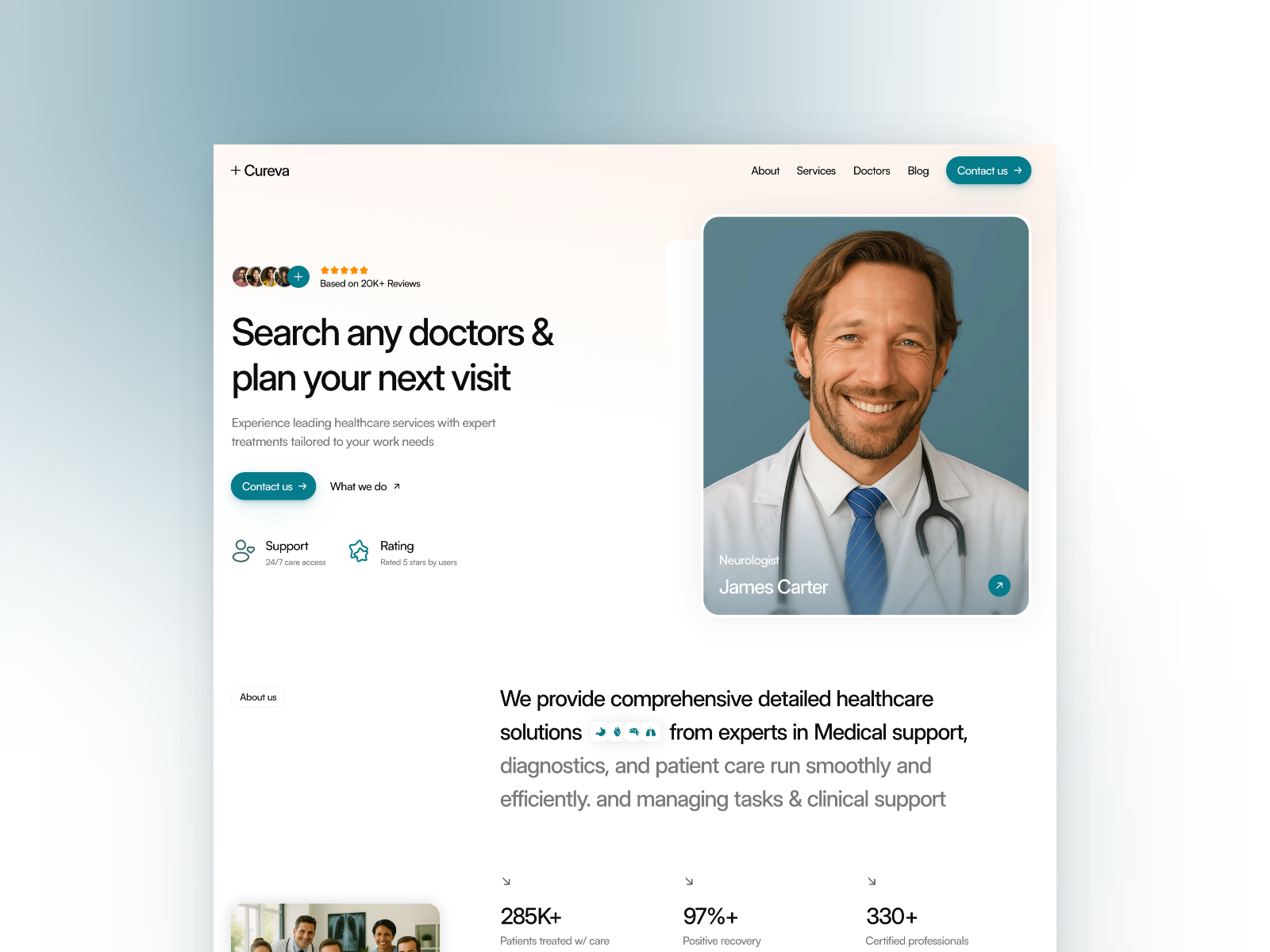 医疗健康网站设计灵感，医疗健康、博客内容 Framer 网站模板封面图