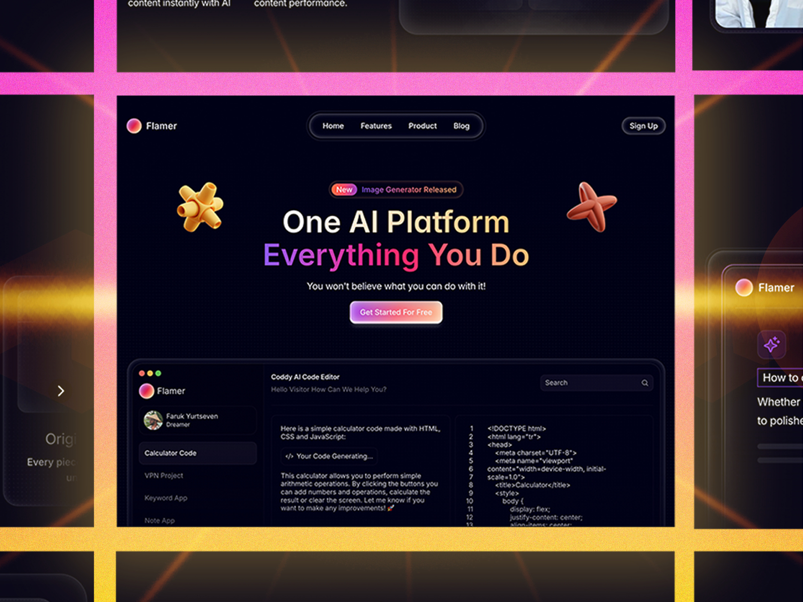 专业动效 AI 产品官网设计灵感，人工智能、博客内容 Framer 网站模板封面图