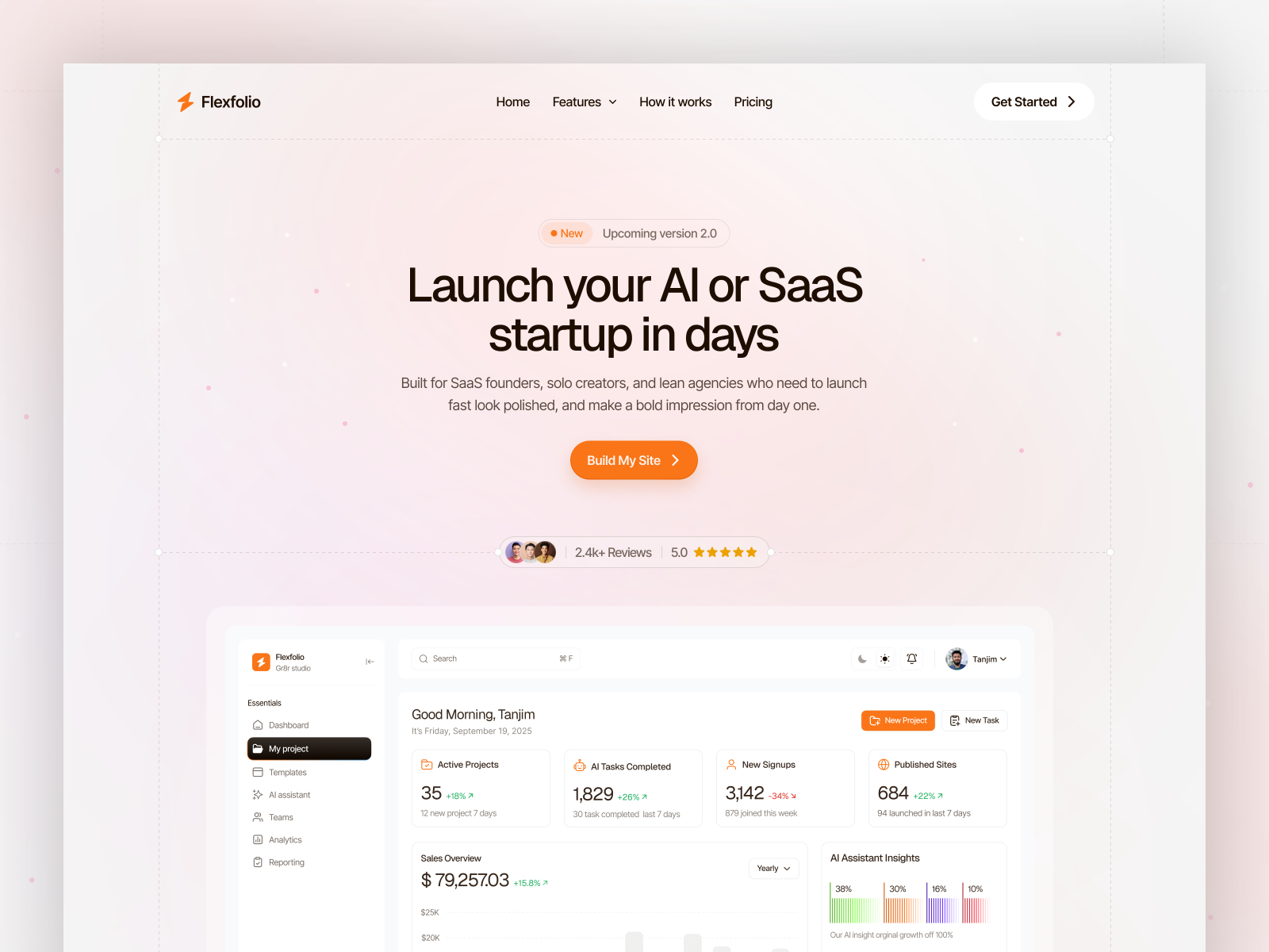 现代专业 AI 产品官网设计灵感，人工智能、SaaS Framer 网站模板封面图