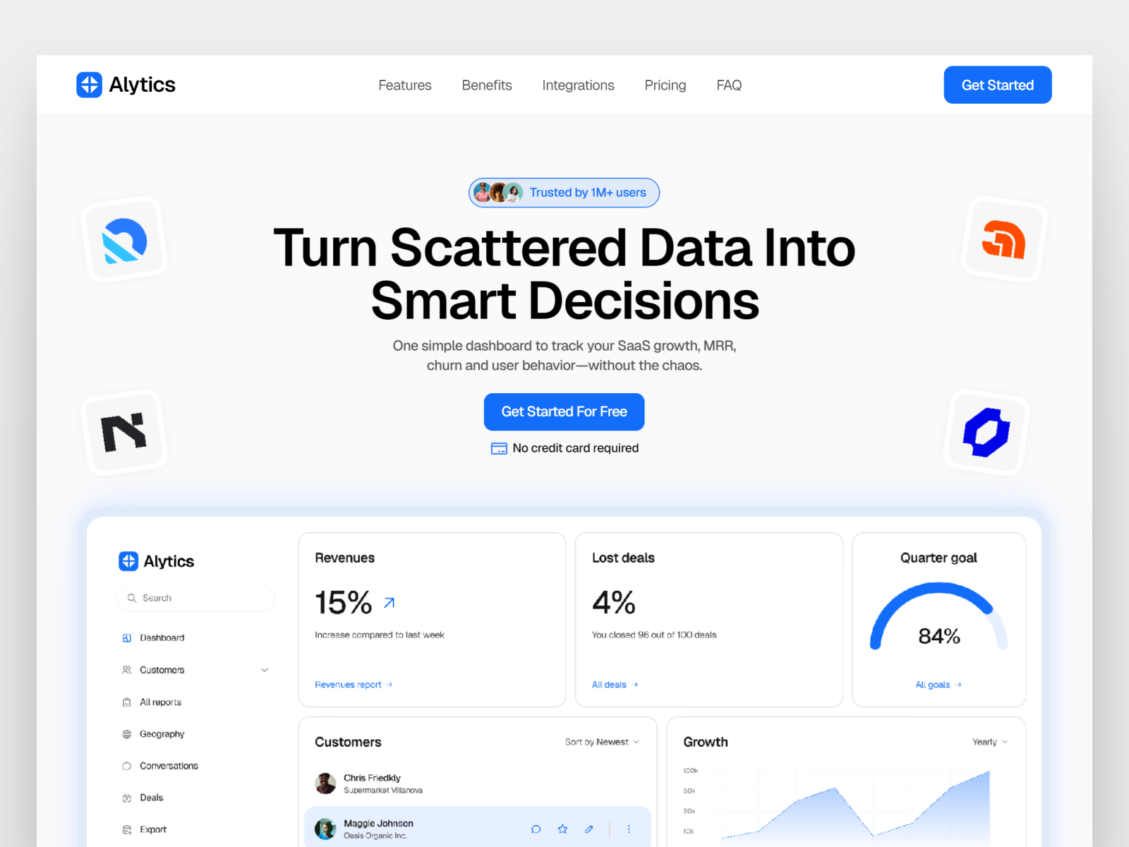 极简现代 SaaS 产品官网设计灵感，SaaS、落地页 Framer 网站模板封面图