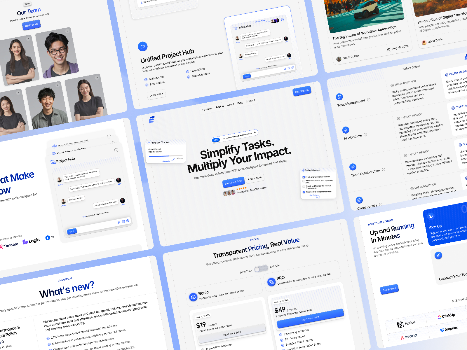极简现代 SaaS 产品官网设计灵感，SaaS、设计工作室 Framer 网站模板封面图