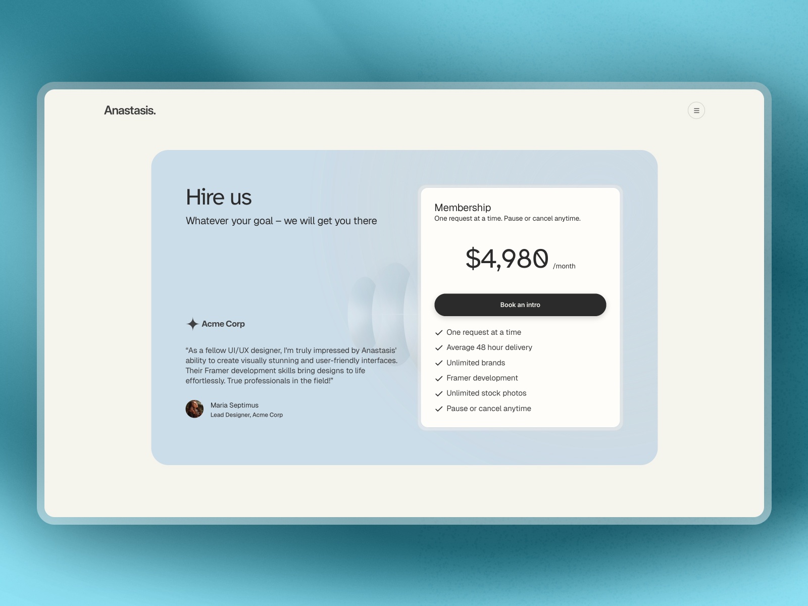 极简现代创意机构官网设计灵感，SaaS、设计工作室 Framer 网站模板详情图 4
