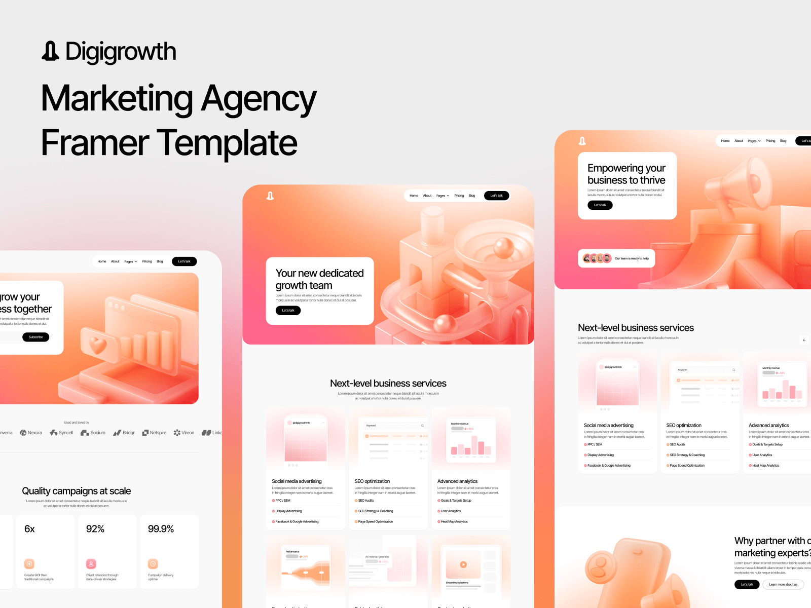 Marketing Agency Framer Template