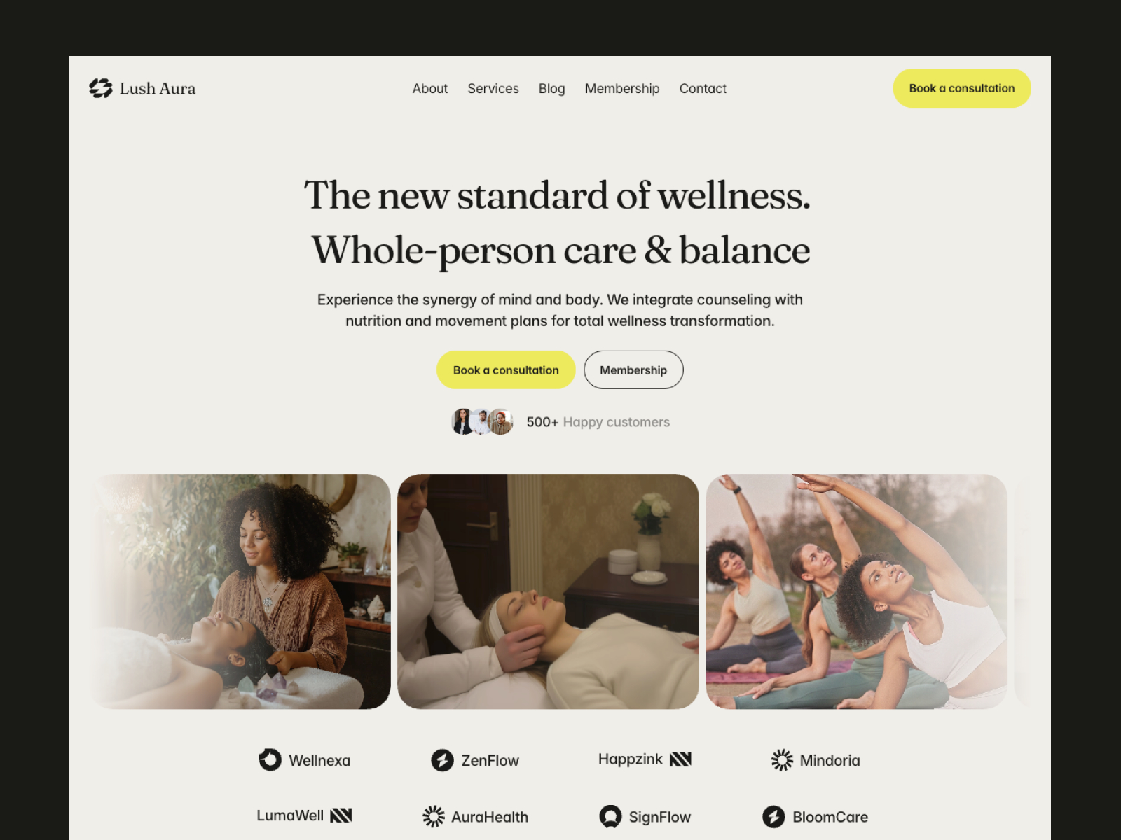 动效排版感医疗健康网站设计灵感，医疗健康、博客内容 Framer 网站模板封面图