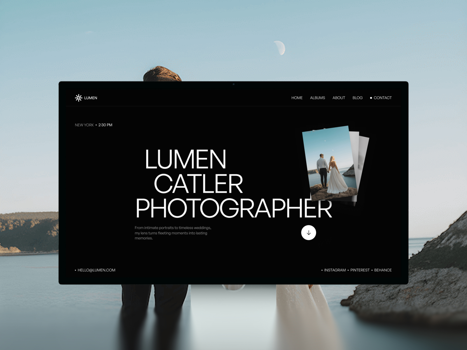 高级暗黑现代作品集网站设计灵感，作品集 Framer 网站模板封面图