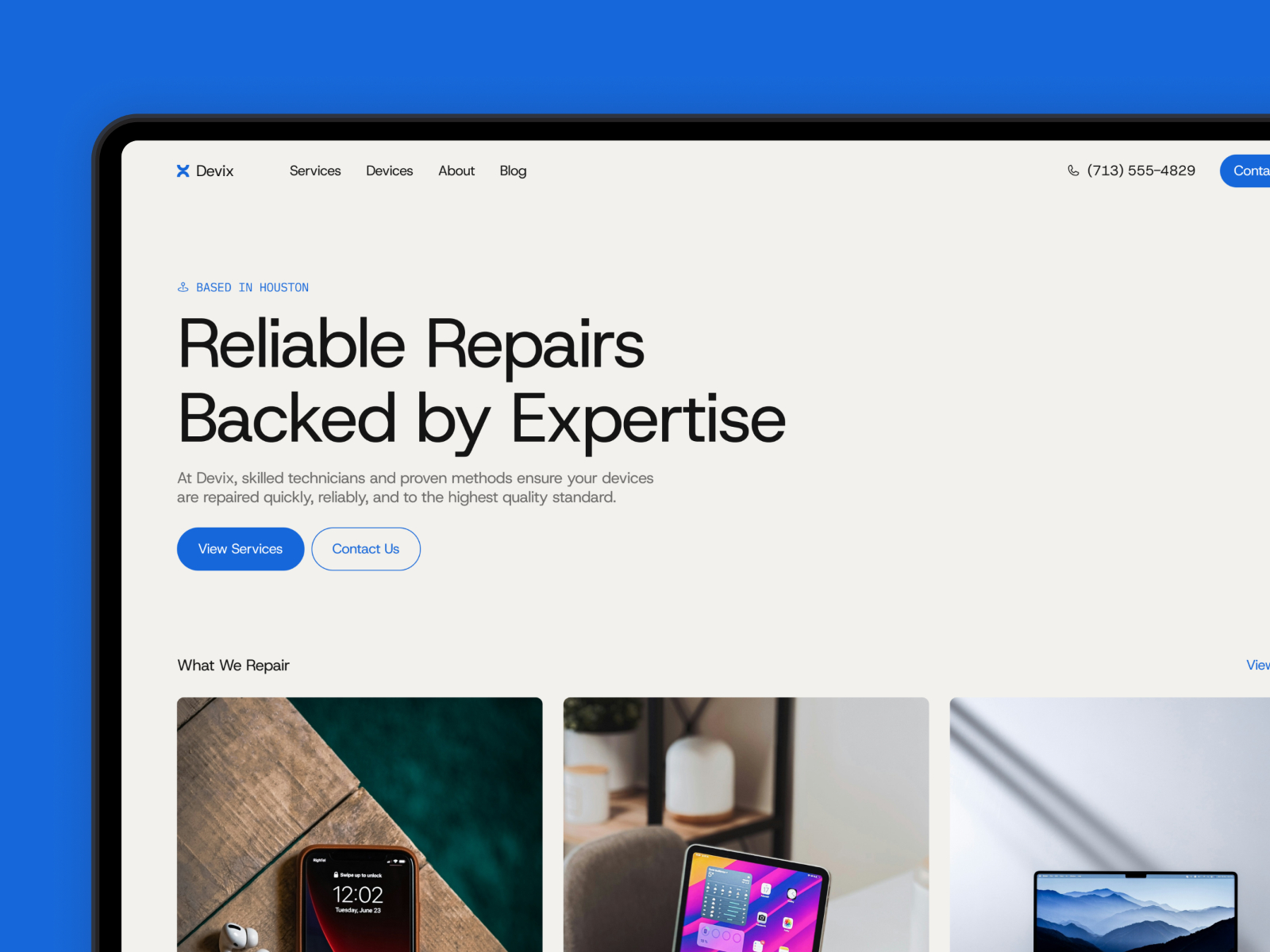 Devix: Responsive Technology Website Template by NutsDev — Framer ...