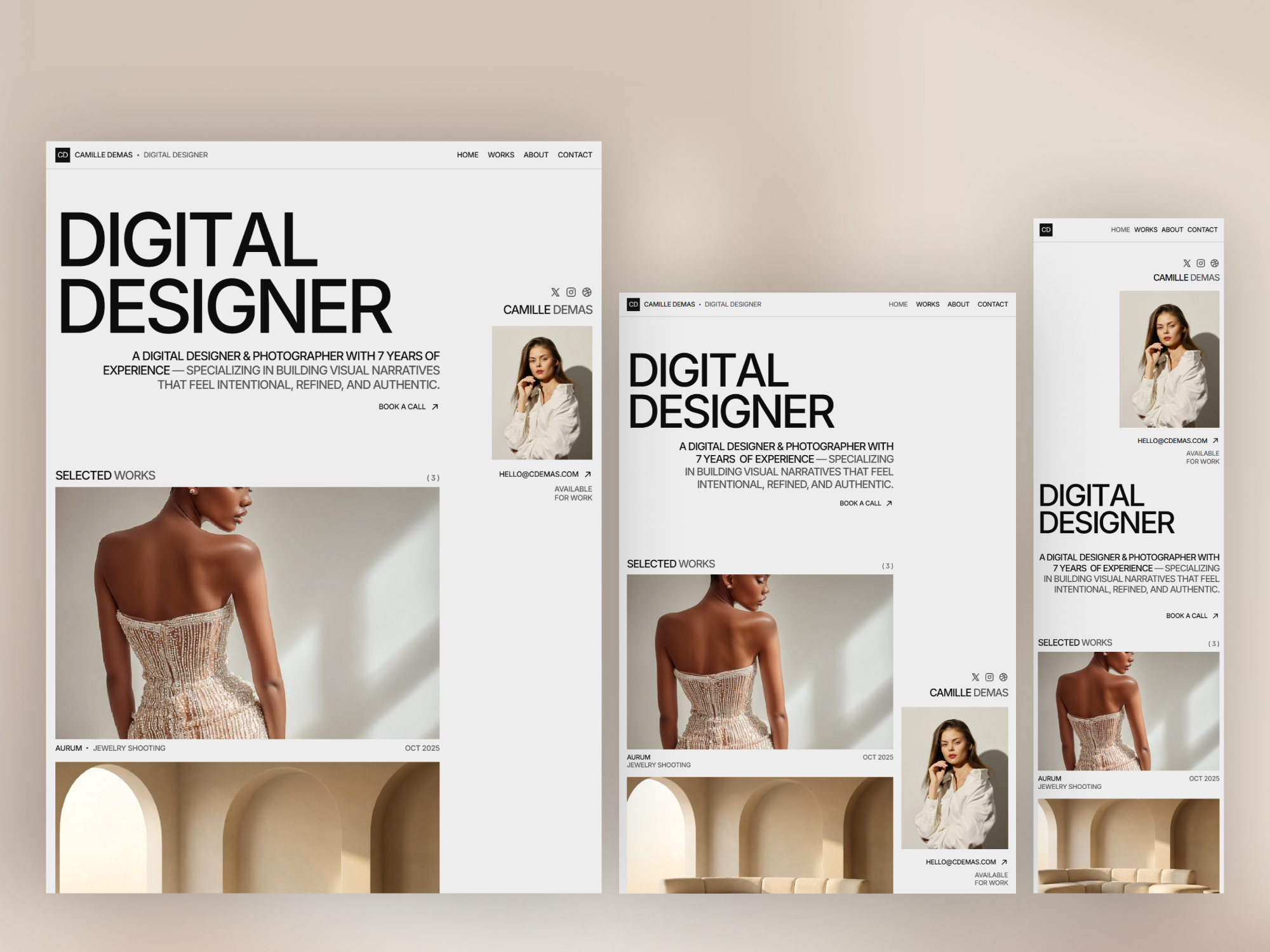 Responsive layouts including Desktop, Tablet and Mobile