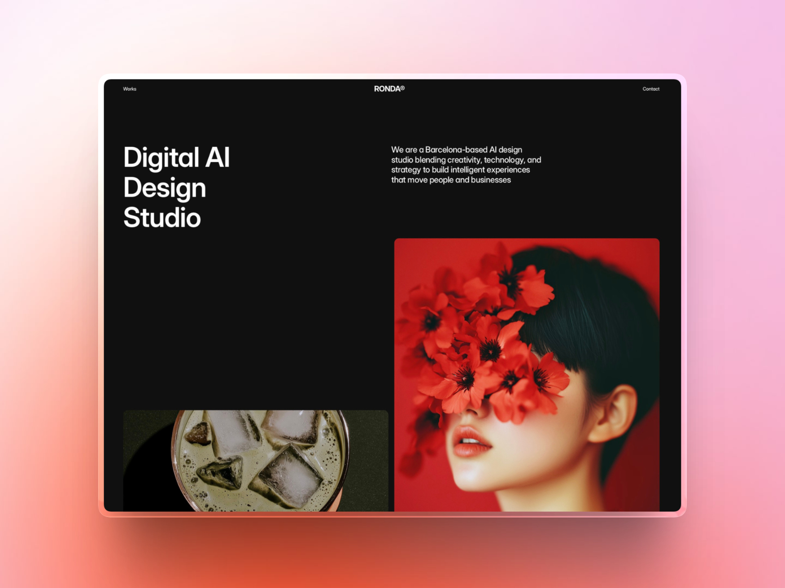高级暗黑现代 AI 机构落地页设计灵感，人工智能、设计工作室 Framer 网站模板封面图
