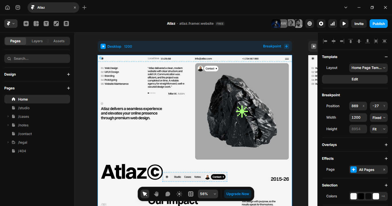 Preview of the template inside the remixed project