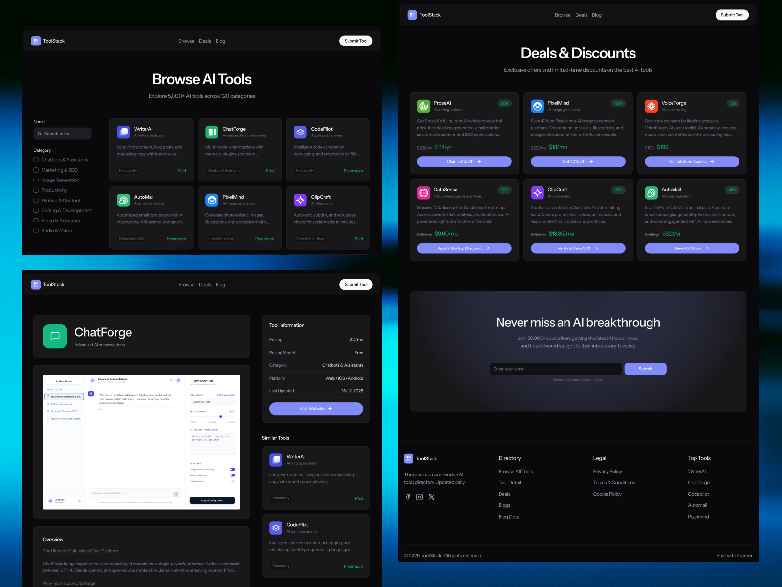 极简现代 AI 产品官网设计灵感，人工智能、电商 Framer 网站模板详情图 3