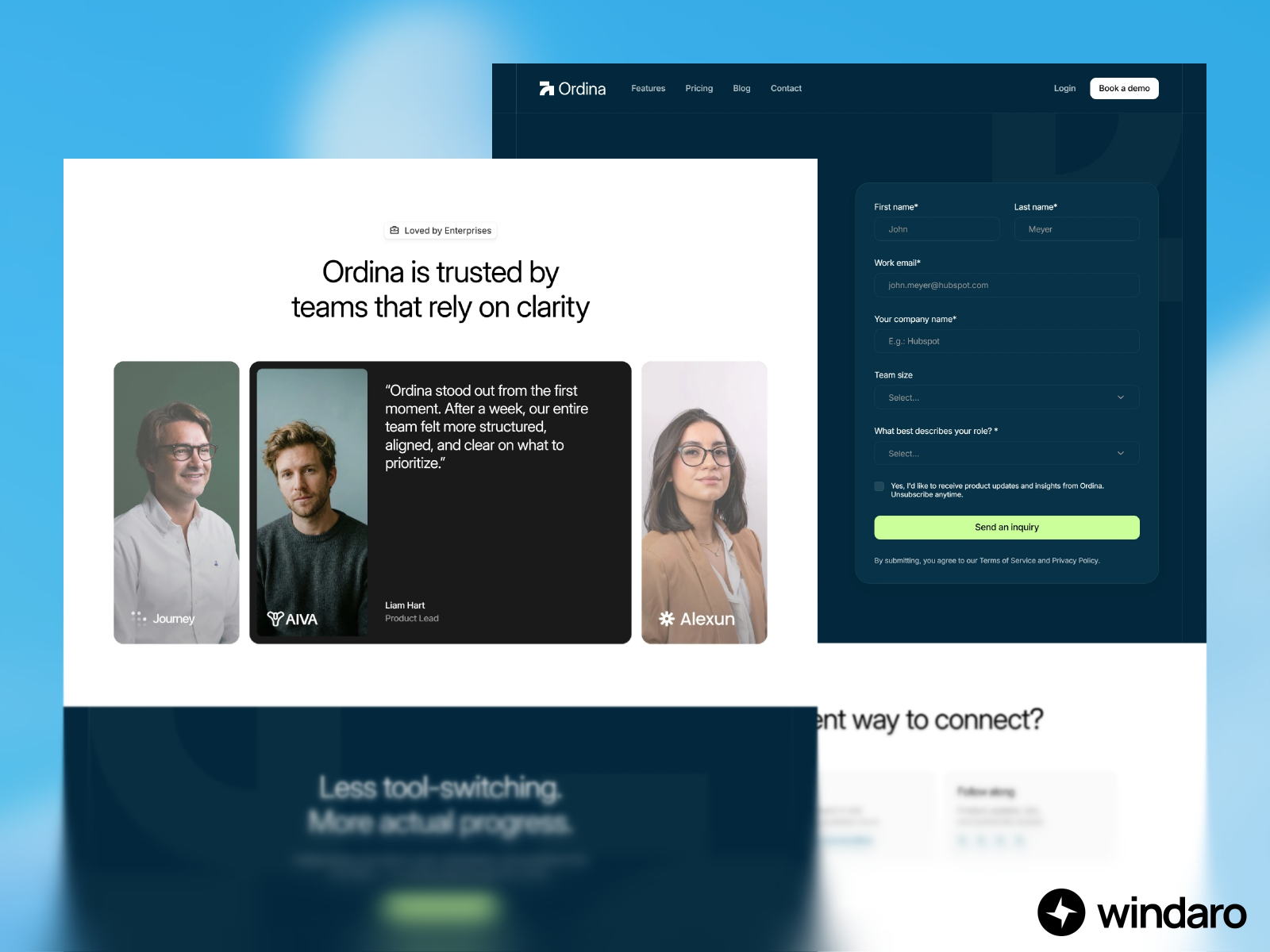 极简现代 SaaS 产品官网设计灵感，SaaS、落地页 Framer 网站模板详情图 4