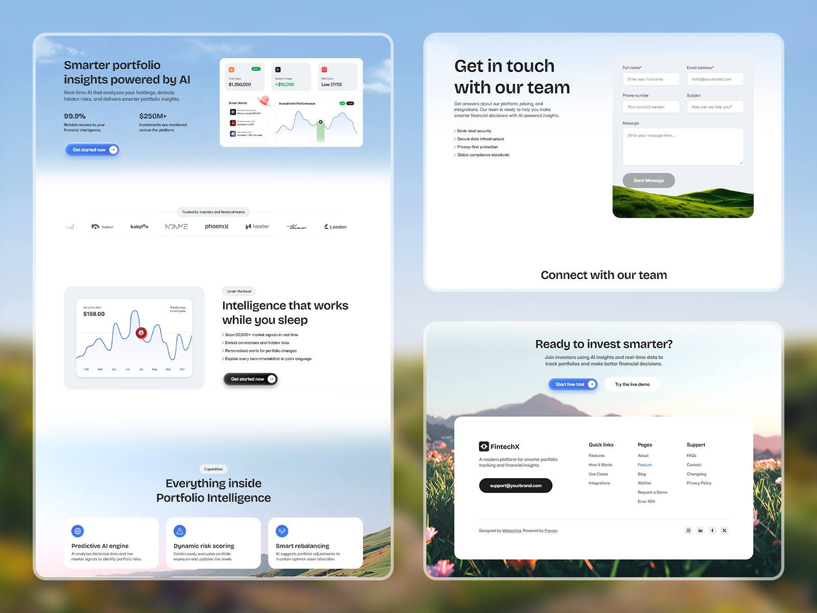 现代专业金融科技网站设计灵感，金融科技、SaaS Framer 网站模板详情图 4