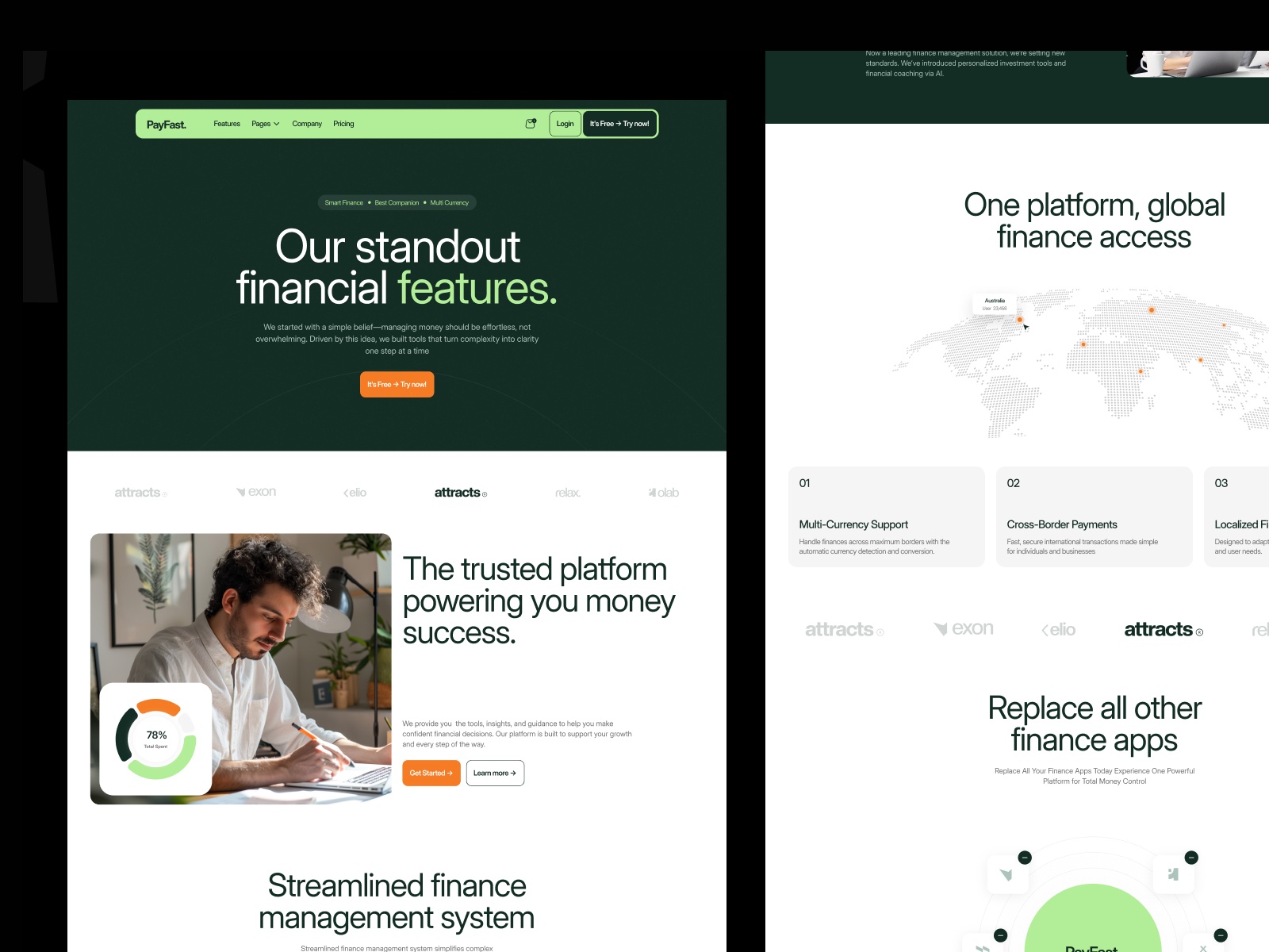 极简专业金融科技网站设计灵感，金融科技、SaaS Framer 网站模板详情图 4