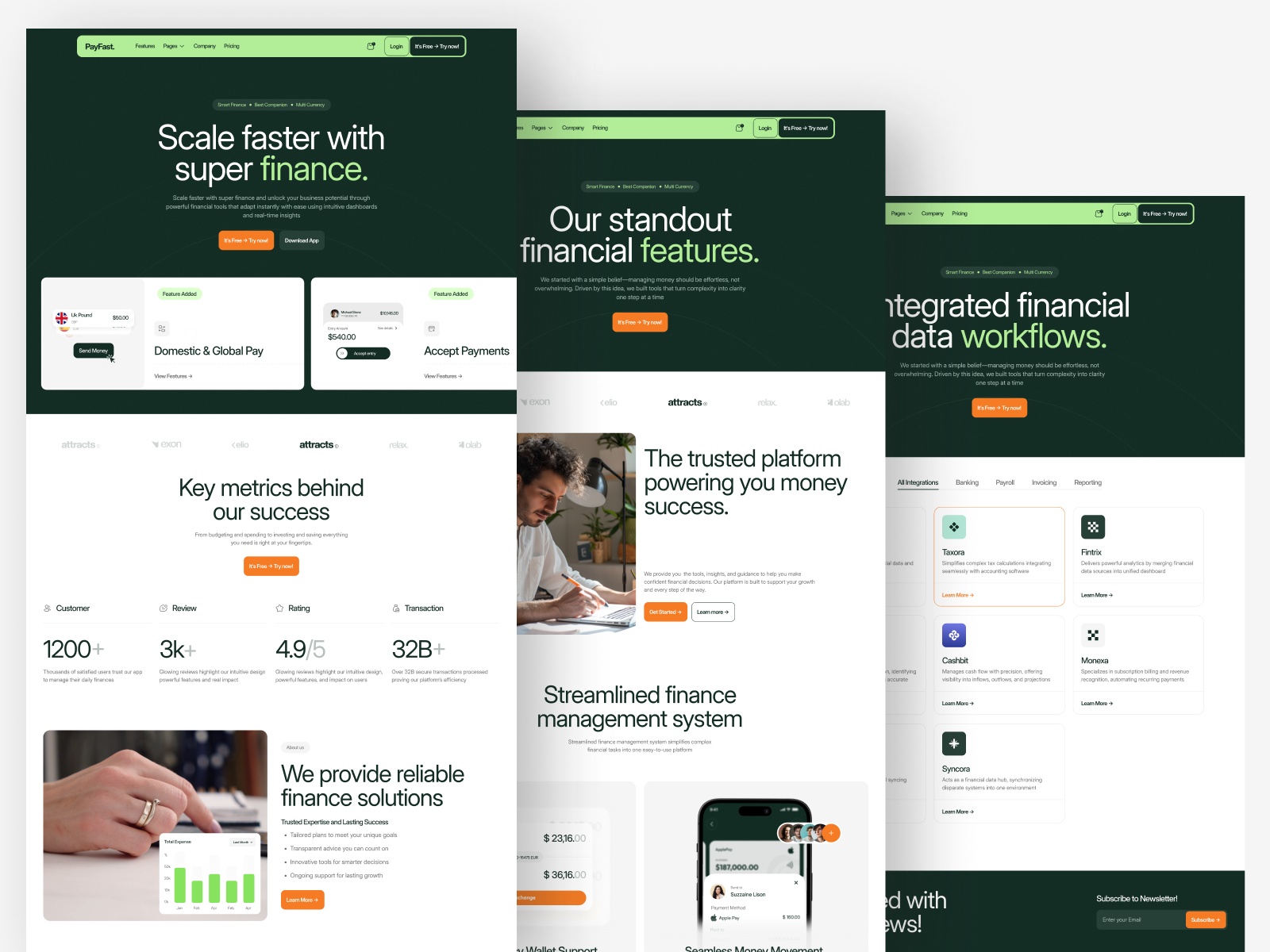 极简专业金融科技网站设计灵感，金融科技、SaaS Framer 网站模板详情图 3