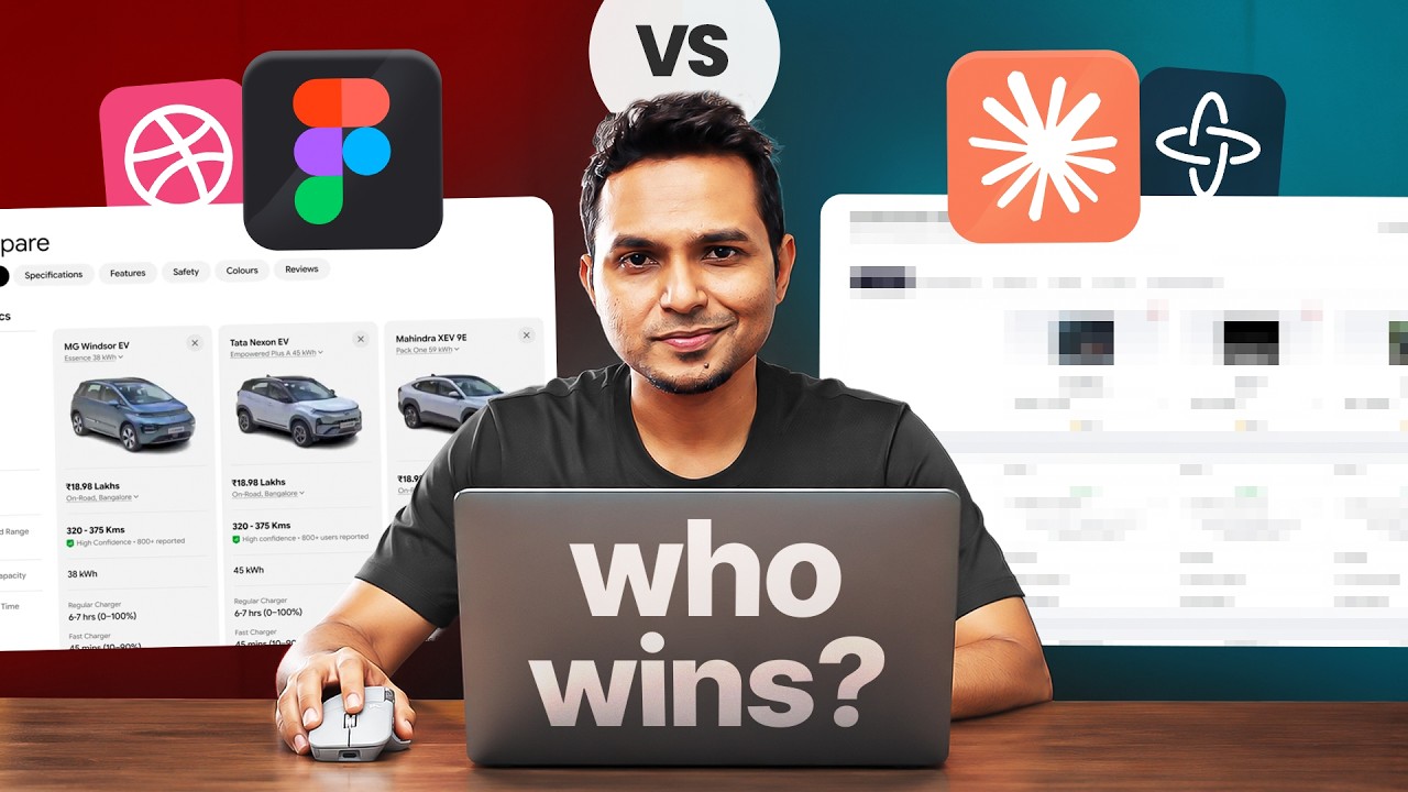 YouTube video thumbnail for I Made The SAME Website UI/UX Design Manually & With AI... (Shocking Results)